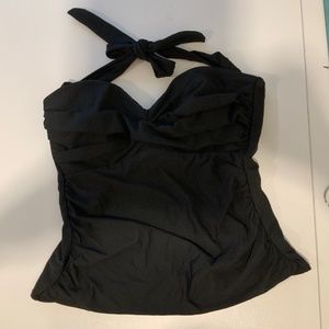 Miraclesuit Size 14 Black Halter Tankini